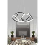 Woodhub Honos Siyah Modern Sarkıt Beyaz Işık Salon Mutfak Oda Hol Ledli Avize - 1 - Ahşap