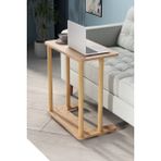 Woodhub Kahverengi Tekerlekli Çam Çalışma Masası ve Kişisel Çözüm Sehpası Laptopmasa 60 cm Suntalam 35 cm 6