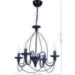 Woodhub Kale 4 Lü Avize (Siyah) - 1 - Ahşap