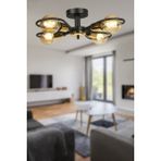 Woodhub Kasım 4.lü Avize Siyah - 1 - Ahşap