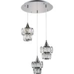 Woodhub Kontes 3'lü Sarkıt Kristal Taşlı Modern Avize - 1 - Ahşap