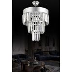 Woodhub Kristal Taş Roma 4'lü Katlı Krom Kristal Taşlı 30'luk Modern Avize 30 E27 35 - 50 Bej Taşlı 4