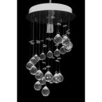 Woodhub Krom Tekli Helezon Kristal Talı Model Avize Bej Taşlı 1