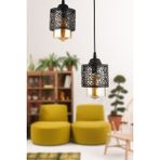 Woodhub Küba 2.li Avize Siyah - 1 - Ahşap