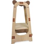 Woodhub Kule-Öğrenme Kulesi-Kaplan - Ahşap Desenli