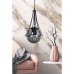 Woodhub Lapis Tekli Siyah-Füme Glop Camlı Avize - 1 - Ahşap