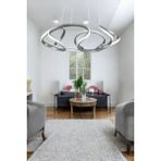 Woodhub Lizbon Modern Tasarım Gri Renk Beyaz Ledli Cafe - Mutfak - Salon LED Avize - 1 - Ahşap