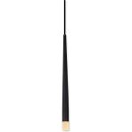 Woodhub Long LED Gofrato Pütürlü Siyah Renk Tekli LED Sarkıt - 1 - Ahşap