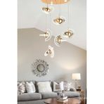Woodhub Lu x ury Modern Crystal Sarkıt LED Avize Altılı Gold Sarı - 1 - Ahşap
