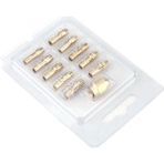 Woodhub Mandren 10 Adet Dremel Gravür Hobi Motoru Matkap Ucu Şaft Mil + Kafa 0.5 - 3.2mm - Altın