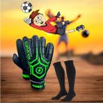 Woodhub Markaj Çocuk Kemikli Kaleci Eldiveni Futbol Çorabı Bilek Bandajlı Parmak Destekli Kaleci Eldiveni 7 - -- - Altın