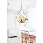 Woodhub Mavi Deco Özel Tasarım Metal Cam Sarkıt Eskitme Renk Bal Cam Sarkıt Hol - Mutfak - Salon Tekli Aviz