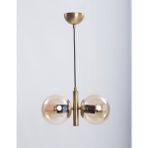 Woodhub Mavi Monera Eskitme Kaplama Bal Camlı Avize 75 x 38 E27 71-80 cm Eskitme Metal 2