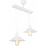 Woodhub Maya 2li Sıralı Beyaz Salon- Oturma Odası - Çocuk Odası -Mutfak - Yemek Odası Avize - 1 - Ahşap