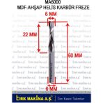 Woodhub Mdf - Ahşap Helis Karbür Freze Bıçağı