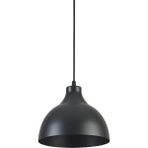 Woodhub Metal Vega Modern Tasarım Cafe Mutfak Salon Siyah Renk Tekli Avize (20CM Çap) Siyah E27 100 x 18 Mu