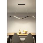 Woodhub Mıamı Modern Sıralı Siyah Kasa Beyaz Işık Sıralı Ledli Avize - 1 - Ahşap