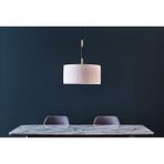 Woodhub Mimosa Modern Tasarım Pirinç Detaylı Pilili Başlıklı Avize 60 cm - 1 - Ahşap
