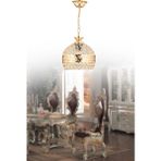 Woodhub Mimoza Tekli Gold 20 cm Avize - 1 - Ahşap