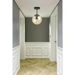 Woodhub Mini Modern Salon - Mutfak - Yatak Odası Glop Camlı Tekli Tavan Plofonyer Avize - 1 - Ahşap