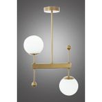 Woodhub Mirza 2 Li Eskitme Plafonyer Avize-Beyaz Camlı - 1 - Ahşap