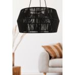 Woodhub Modeno 3.lü Avize Siyah 45 cm - 1 - Ahşap