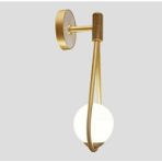 Woodhub Modern Damla Model Modern Glop Camlı Aplik 1 E27 Metal Altın