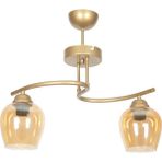 Woodhub Modern Fuji Modern Tasarım Eskitme Kasa Bal Camlı Salon - Mutfak - Yatak Odası 2 Li Avize 40 x 40 2