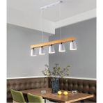 Woodhub Modern Metal Iskandinav Minimalist Ahşap Avize - 1