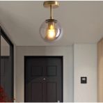 Woodhub Modern Mini Modern Spor Gold Füme Camlı Tavan Plofonyer Hol - Mutfak Tekli Avize Metal 1 Gri 20 -34
