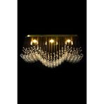 Woodhub Modern Tasarım 70*20 cm / 6 Duylu Lü x Model Kristal Taşlı Misinalı Avize - 1 - Ahşap