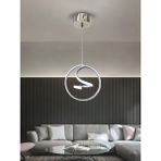 Woodhub Modern Tekli Sarkıt LED Avize Antre , Oda Helezon Beyaz Işık Ledli Avize - 1 - Ahşap