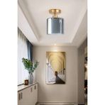 Woodhub Modern Viktor Modern Füme Çift Camlı Plofonyer Giriş Hol Mutfak Oturma Odası Tekli Avize 20 x 23 E2