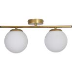 Woodhub Nika Modern Salon - Mutfak - Yatak Odası Eskitme Beyaz Cam Modern 2 Li Avize - 1 - Ahşap