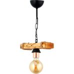 Woodhub Otantik Ahşap Laleli Tekli Avize - 1