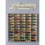 Woodhub Oyuncak Araba Rafı 50'li 1/64 (Hotwheels ve Matcbox Arabaları Için Uygundur) - Ahşap Desenli