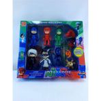Woodhub Pijamaskeliler Pjmasks Figür Oyuncakları 10 Lu Set - Ahşap Desenli