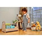 Woodhub Pikler Montessori Kitaplık Orta Boy Çocuk Odası Için Ayaklı Kitaplık - Ahşap Desenli