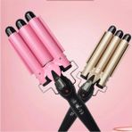Woodhub Profesyonel Seramik Su Dalgası Saç Şekillendirici Wag Saç Maşası - 01P-Pembe - Seçenek 1