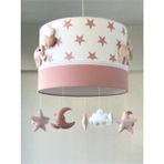 Woodhub Pudra Yıldızlı Filli Bebek Çocuk Odası Avize - 1 - Ahşap