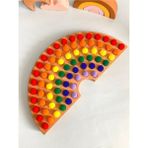 Woodhub Renk Sıralayıcı Gökküşağı?(Montessori Materyal-Ahşap Oyuncak-Wooden Toy) - Ahşap Desenli