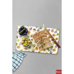 Woodhub Renkli Sebze Desenli Cam Kesme Tablası 25 * 35 cm