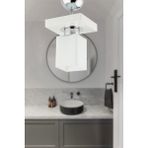 Woodhub Rustik Kare Tekli Modern Plafonyer Genç Odası Mutfakyatak Odası Avize E27 Beyaz Alüminyum 1
