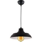 Woodhub Rustik Sinyor Modern Metal Salon - Mutfak - Cafe Sıvama Tekli Sarkıt Avize Metal E27 Siyah 1 25 x 9