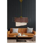 Woodhub Ruzgar Modern Tekli Sarkıt Koyu Kahverengi Avize R.89KK - 1 - Ahşap