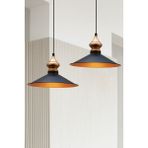 Woodhub Salon Siyah Avize - Ikili - Retro Rustik Lamba Salon Mutfak Yemek Masası Restoran Avizeleri - 1 - Ahşap