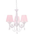 Woodhub Senay 3'lü Beyaz Pembe Şapkalı Minimalist Tasarım Sarkıt Avize - 1 - Ahşap