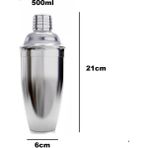 Woodhub Shaker Kokteyl Shaker Paslanmaz Çelik 500ML