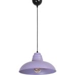 Woodhub Sidney Modern Tasarım Cafe - Mutfak - Salon - Hol Lila Renk Tekli Avize - 1 - Ahşap