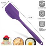Woodhub Silikon Spatula Büyük Boy Yanmaz Yapışmaz Çizmez Özel Renk Mor